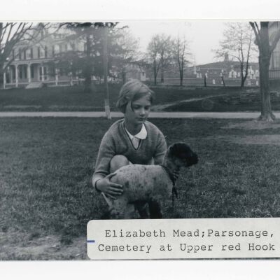 Elizabeth Mead and lamb