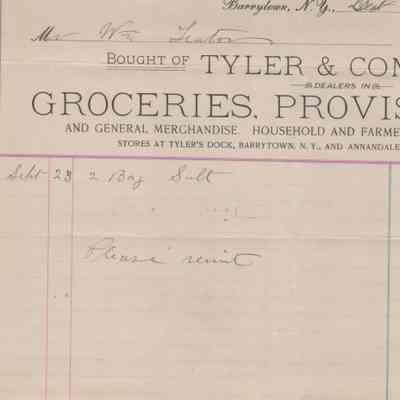 Receipt from Tyler & Company, 1902