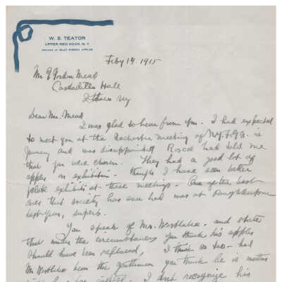 Letter to Gordon Mead from W. S. Teator (6), 1915