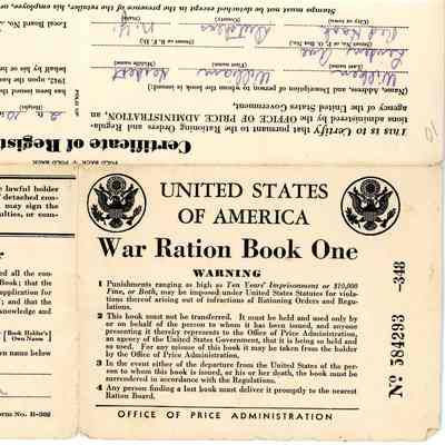 War Ration Book One, Certificate of Registrar
