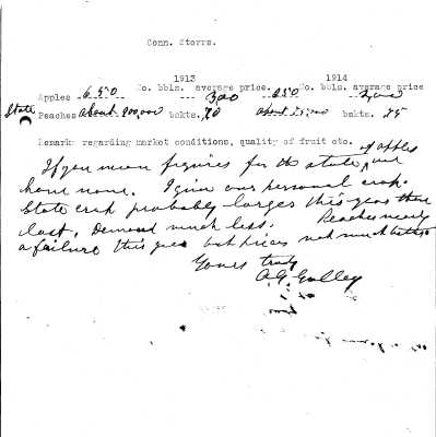 Note about fruit prices 1913-1914