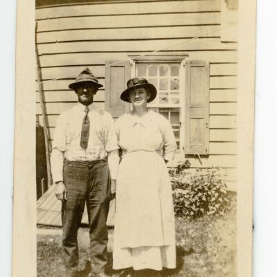 Charles and Susan Pulver on east side of Elmendorph, c 1915
