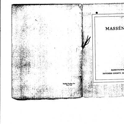Massena Pamphlet 1870's ?