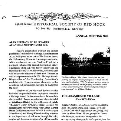 2001(3) Summer - EBHS Newsletter