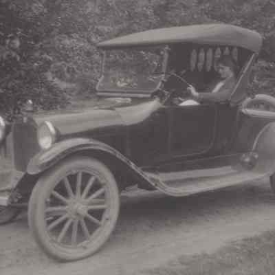 G. Gordon Mead and Fay Mead in a c. 1920s Ford