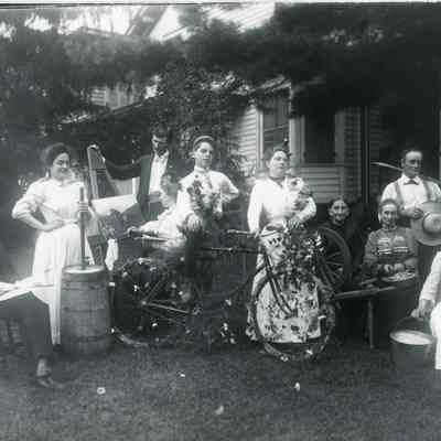 The Vosburgh Family with Mr. Burke (ID'd in description; 2 others in photo)