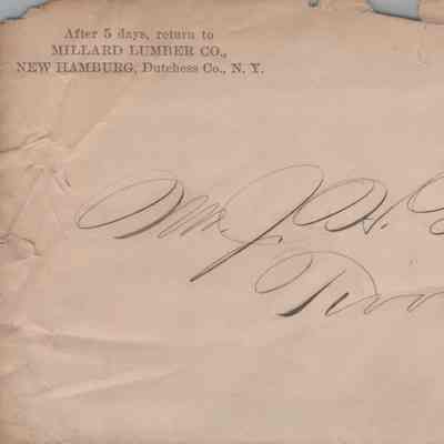 J. H. Feroe Receipt, 1898
