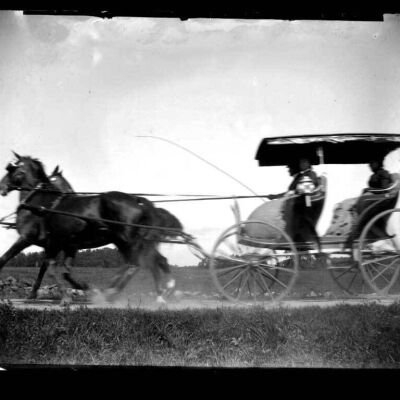 Horses and surrey with passengers