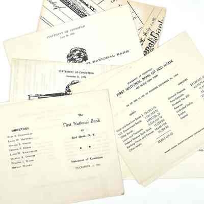 Statements of Condition - First National Bank
