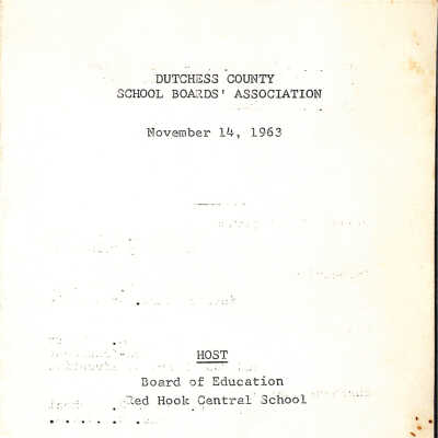 1963 Dutchess County School Boards' Association Program