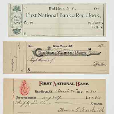 Blank Checks - First National Bank of Red Hook