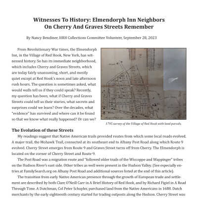 Blog Post: Witnesses To History: Elmendorph Inn Neighbors On Cherry And Graves Streets Remember