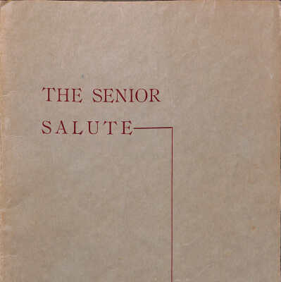 The Senior Salute for the Senior Class of Red Hook Central School, 1939