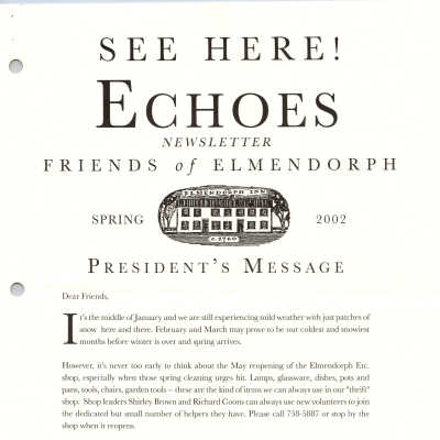 Elmendorph Echoes, Spring 2002
