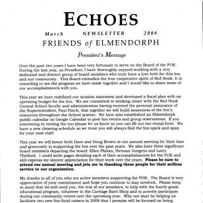 Elmendorph Echoes, March 2008