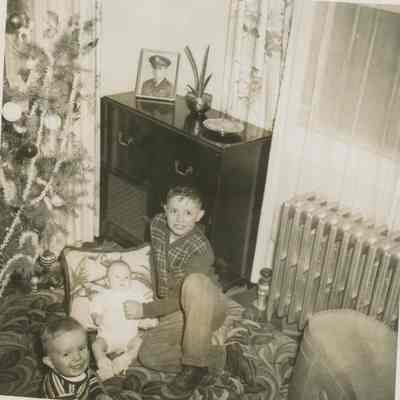Jonathan, Peter, and Dave Bulkeley at Christmas