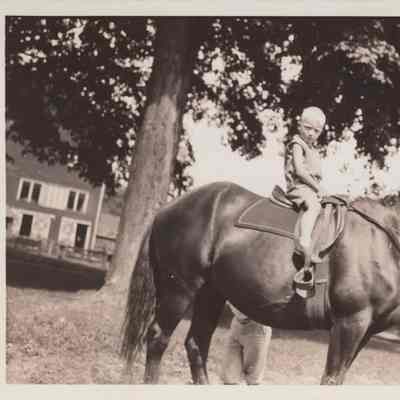 Sidney Mead on horseback,1930