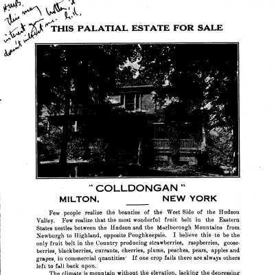 Estate/Farm Sales Brochure, Approx. mid-1910s