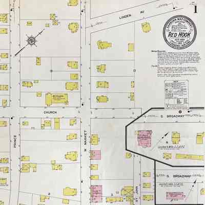 1912 Sanborn Map of the village of Red Hook
