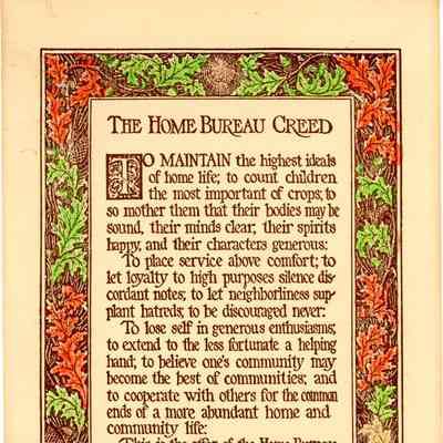 The Home Bureau Creed