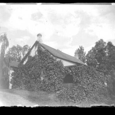 Ivy covered stone house