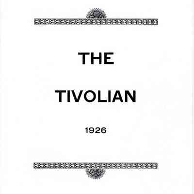 1926 Tivolian - Tivoli High School Yearbook