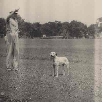 David Minkler with dog