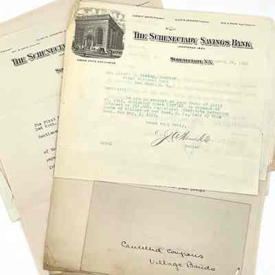 First National Bank Water Bond - Receipts and letters