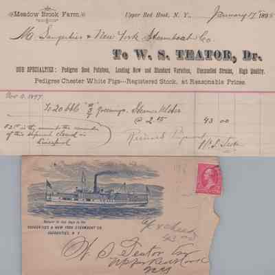 Meadow Brook Farm, Invoice, 1898