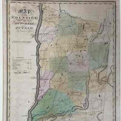 1829 Burr Map of Dutchess and Putnam Counties