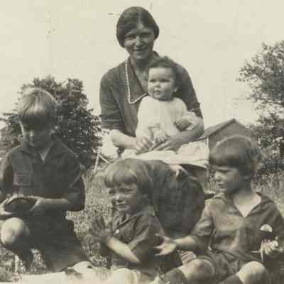 Fay Mead with four of her five children