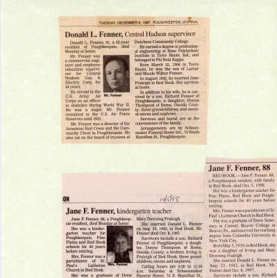 Obituaries, Donald L. and Jane F. Fenner
