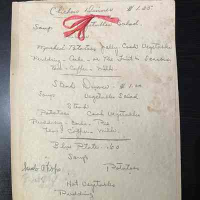 Menus from Locust Rest