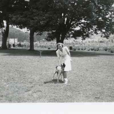 Clara Losee with Gordon Voorhis's dog