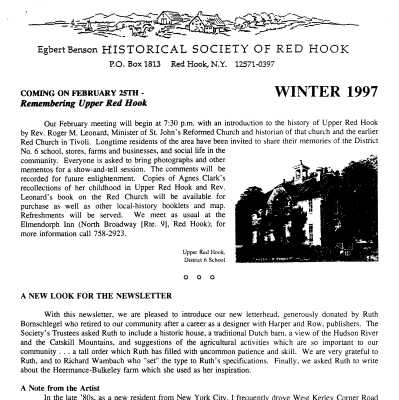 1997(1) Winter - EBHS Newsletter