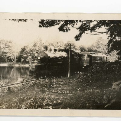 C.N.E. locomotive along , 1925