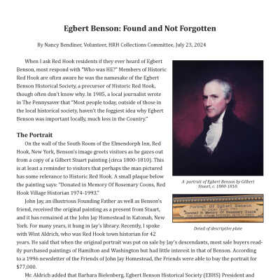 Blog Post: Egbert Benson: Found and Not Forgotten