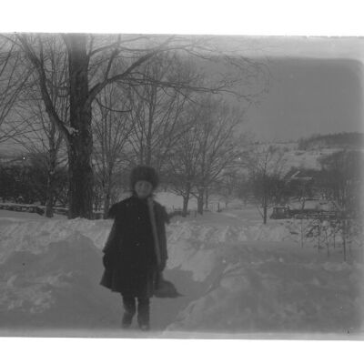 Marion Teator in the snow