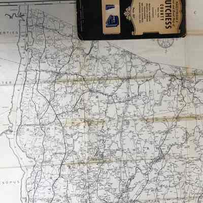 Hagstrom's Street and Road Map of Dutchess County 1920-30 Fold-out map