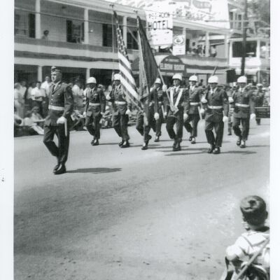 Memorial Day Parade in front of Red Hook Hotel, 1962