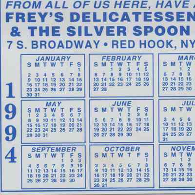 Frey's Deli Promotional Calendar