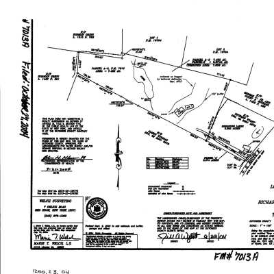 Lot line alteration map of the Ridge property, 2004