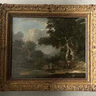 Painting, "Rest by the Wayside"