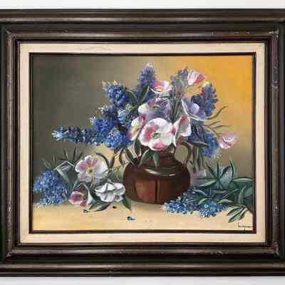 Copy of Painting, "Bluebonnets and Evening Primrose"