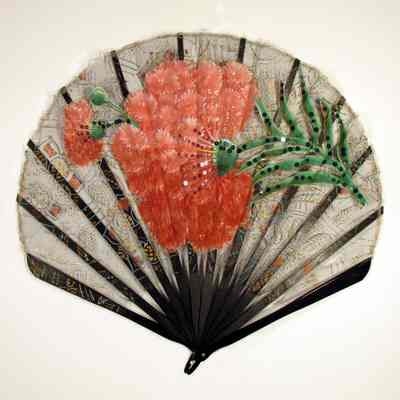 Black Applique Fan