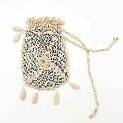 Crochet Purse with Pom-Poms