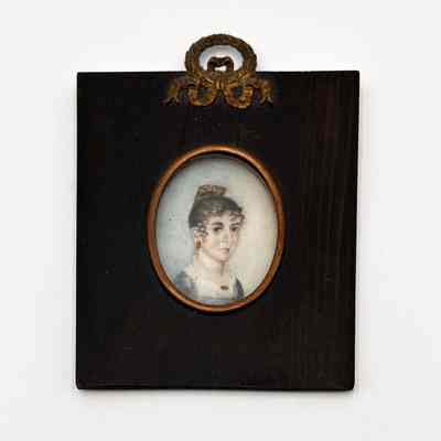 Miniature Portrait on Ivory of Mrs. Elisha Johnson