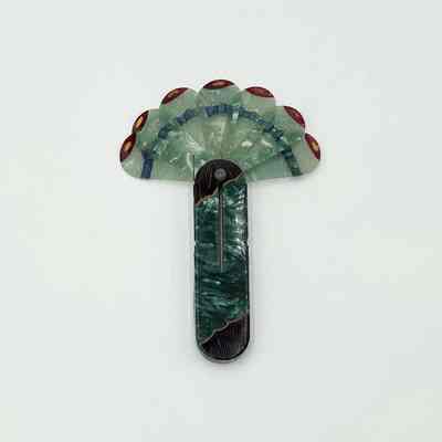 Celluloid Purse Fan and Compact