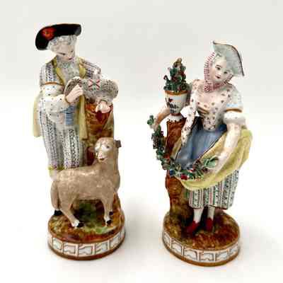 Shepherd with Carrier Pigeon and Flower Lady