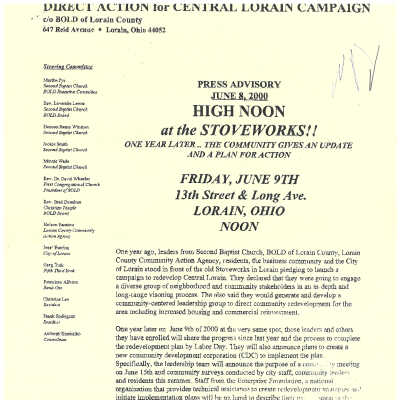 BOLD Conference Flyer - June 9 2000